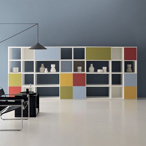 Libreria modulare - DV525 RIGA - Della Valentina Office - murale / contemporanea / in melaminico