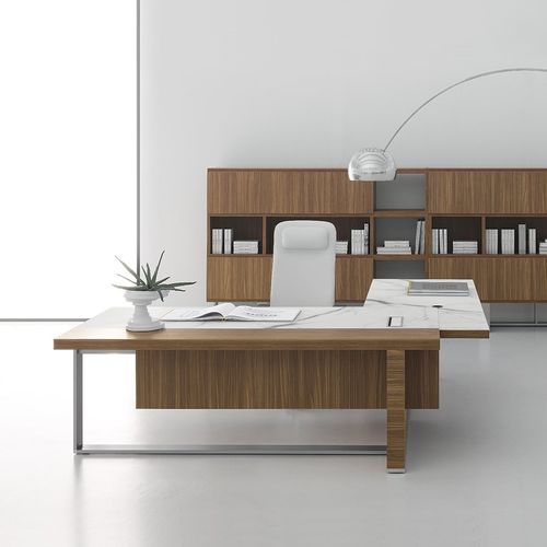Tavolo da lavoro contemporaneo - DV913 VIGO - Della Valentina Office - in legno / in alluminio / con supporto in alluminio