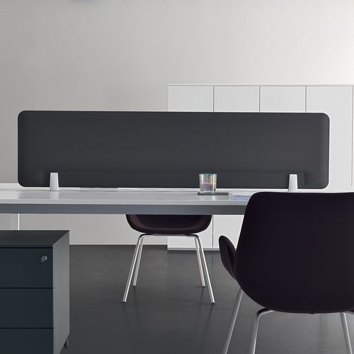 Divisorio per ufficio su scrivania - DV300 - Della Valentina Office - in tessuto / modulare / grigio