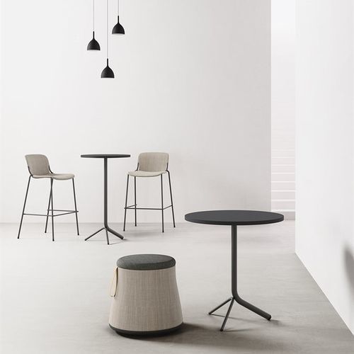 Tavolo contemporaneo - SLING - Della Valentina Office - in legno / con supporto in metallo / rotondo