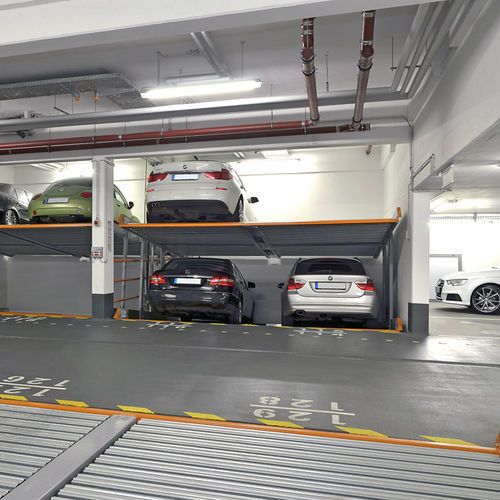 Sistema di parcheggio 2 livelli - MULTIBASE 2078i - KLAUS Multiparking GmbH - inclinato / con piattaforma