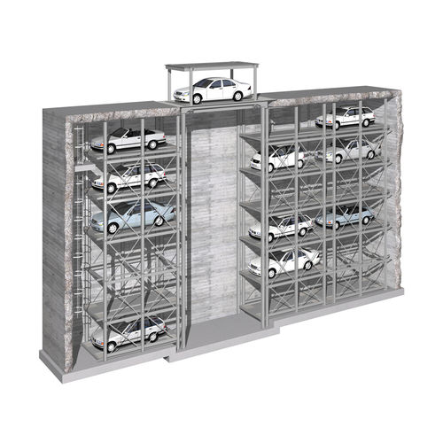 Sistema di parcheggio con piattaforma - MASTERVARIO S - KLAUS Multiparking GmbH - con ascensore