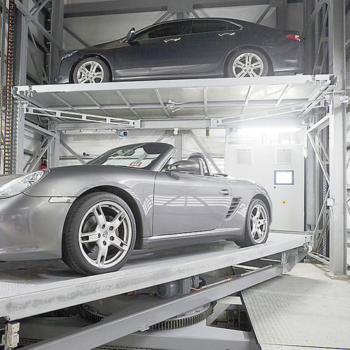 Sistema di parcheggio con piattaforma - MASTERVARIO R2C - KLAUS Multiparking GmbH - con ascensore