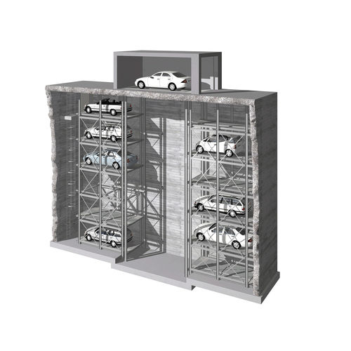 Sistema di parcheggio con piattaforma - MASTERVARIO R2L - KLAUS Multiparking GmbH - con ascensore