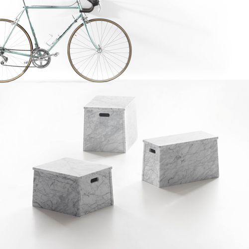Tavolino basso contemporaneo - LONDON, PARIS & ROME - Marsotto - in marmo / rettangolare / per uso residenziale