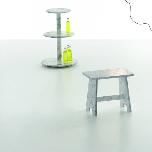 Sgabello contemporaneo - ATTIMO - Marsotto - in marmo