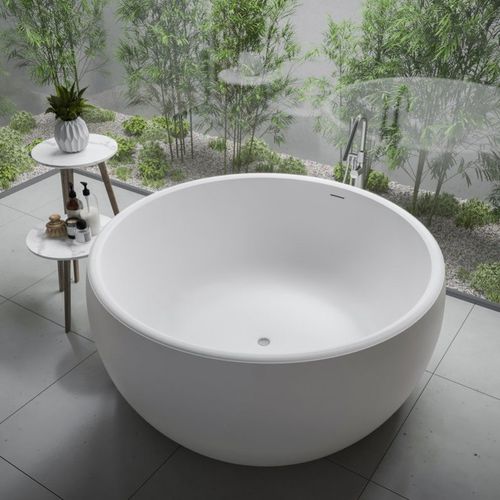Vasca da bagno rotonda - AURA-MINI-WHT - Aquatica Marmite SP. Z.o.o - integrata / da appoggio / per ambiente abitativo