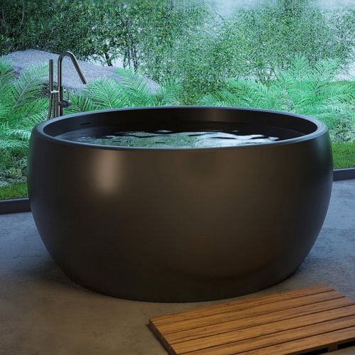 Vasca da bagno rotonda - AURA-BLCK - Aquatica Marmite SP. Z.o.o - integrata / ad isola / per ambiente abitativo