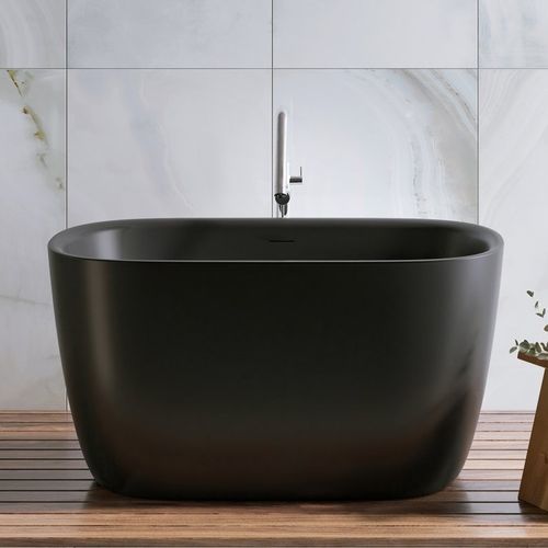 Vasca da bagno ovale - LULLABY 2 MAX BLCK - Aquatica Marmite SP. Z.o.o - da appoggio / per ambiente abitativo / in Solid Surface