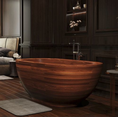 Vasca da bagno ovale - KAROLINA 2 - Aquatica Marmite SP. Z.o.o - da appoggio / per ambiente abitativo / in legno
