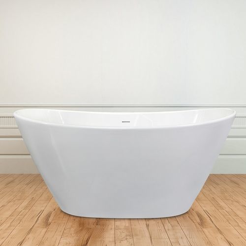 Vasca da bagno ovale - LUNA HIGH GLOSS - Aquatica Marmite SP. Z.o.o - ad isola / per ambiente abitativo / in Solid Surface