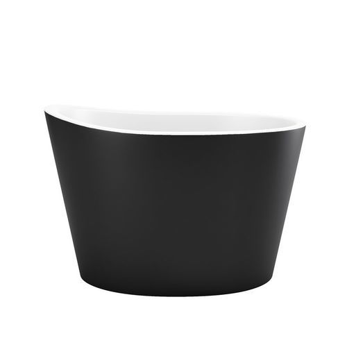 Vasca da bagno ovale - TRUE OFURO-BLCK-WHT - Aquatica Marmite SP. Z.o.o - da appoggio / per ambiente abitativo / ghisa minerale