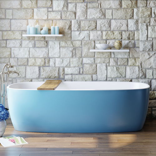 Vasca da bagno ad isola - COLETTA™ DISTANT  - Aquatica Marmite SP. Z.o.o - per ambiente abitativo / in Solid Surface / ghisa minerale