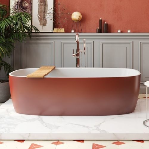 Vasca da bagno ad isola - COLETTA™ OXIDE  - Aquatica Marmite SP. Z.o.o - per ambiente abitativo / in Solid Surface / ghisa minerale
