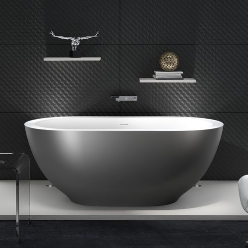 Vasca da bagno ovale - KAROLINA-2 - Aquatica Marmite SP. Z.o.o - ad isola / per ambiente abitativo / ghisa minerale