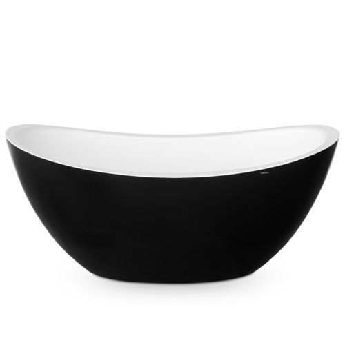 Vasca da bagno ovale - LILLIAN BLCK-WHT - Aquatica Marmite SP. Z.o.o - ad isola / per ambiente abitativo / ghisa minerale