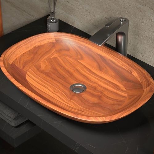 Lavabo da appoggio - COLETTA - Aquatica Marmite SP. Z.o.o - in legno massiccio / in teak / fatto a mano