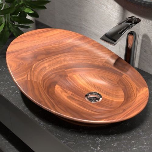 Lavabo da appoggio - NANOMORPH - Aquatica Marmite SP. Z.o.o - in legno massiccio / in teak / fatto a mano