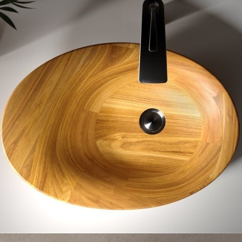 Lavabo da appoggio - NANOMORPH - Aquatica Marmite SP. Z.o.o - in legno massiccio / in rovere / fatto a mano