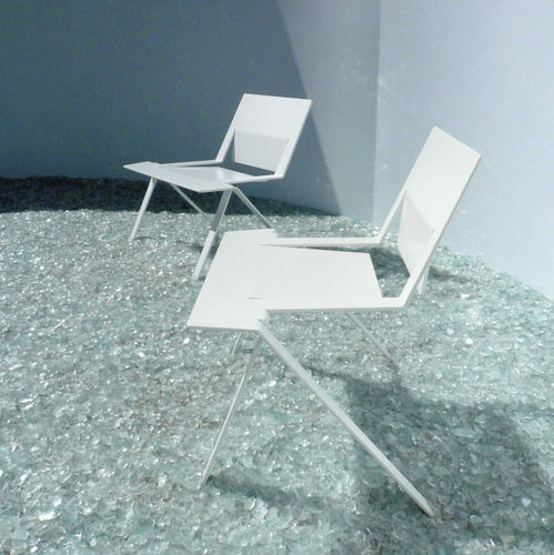Sedia contemporanea - ICILA - TF URBAN - da esterno / in acciaio / con supporto in acciaio
