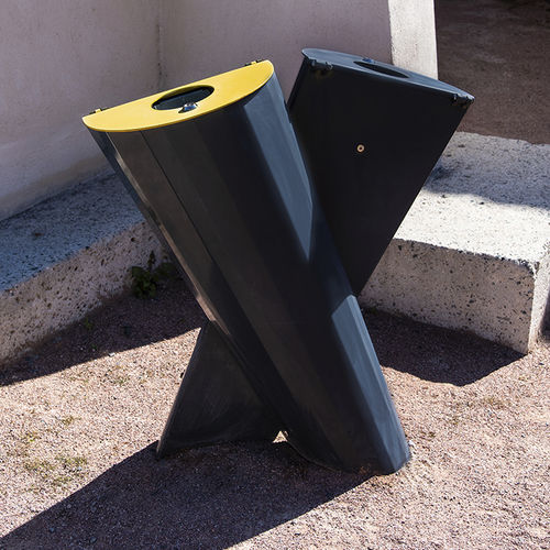 Portarifiuti pubblico - MYXT - TF URBAN - per raccolta differenziata / in acciaio con rivestimento a polvere / con coperchio