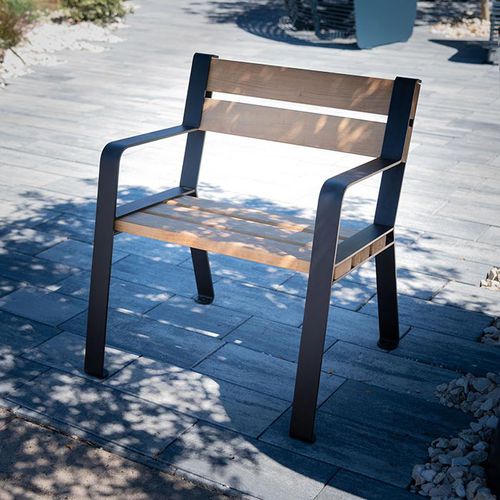 Poltrona urbana contemporanea - FOREZIEN - TF URBAN - in legno / in acciaio / di gamma superiore