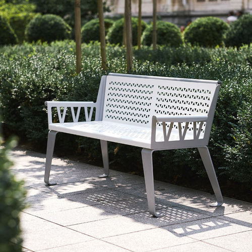 Panca per spazi pubblici contemporanea - SOFA - TF URBAN - in acciaio / con schienale / con braccioli
