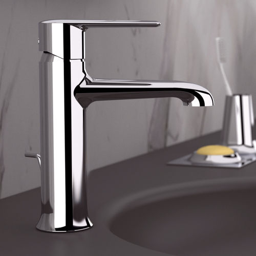 Miscelatore con scarico automatico (pop-up) - 393AR - Rubinetterie Mariani - per lavabo / da appoggio / in ottone cromato