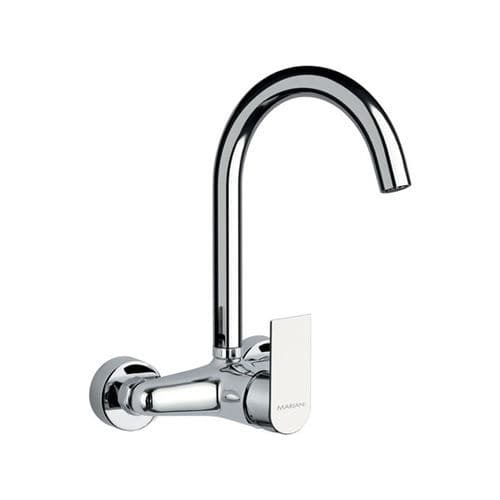 Miscelatore a becco orientabile - 505AVB  - Rubinetterie Mariani - da parete / in ottone cromato / da cucina
