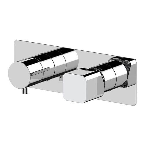 Miscelatore da vasca - 773IQP2WB - Rubinetterie Mariani - a muro / in ottone cromato / da bagno