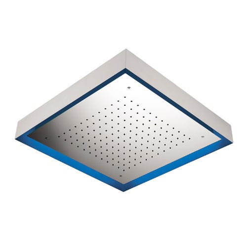 Soffione doccia da soffitto - CAQ57 - Rubinetterie Mariani - quadrato / a pioggia / con illuminazione incorporata