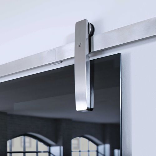 Sistema scorrevole in acciaio inossidabile - PURIST ST.1055.PU - MWE Edelstahlmanufaktur - per porta in vetro / per porta in legno