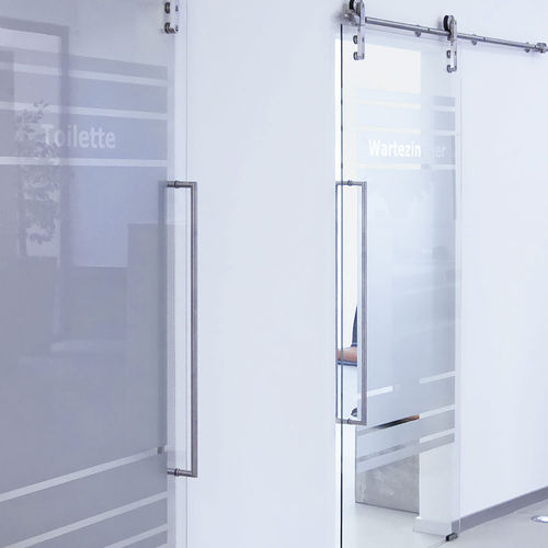Maniglia a tirante per porta a vetri - UNIX TG.1007 - MWE Edelstahlmanufaktur - per porta scorrevole / in acciaio inossidabile lucido / in acciaio inossidabile spazzolato