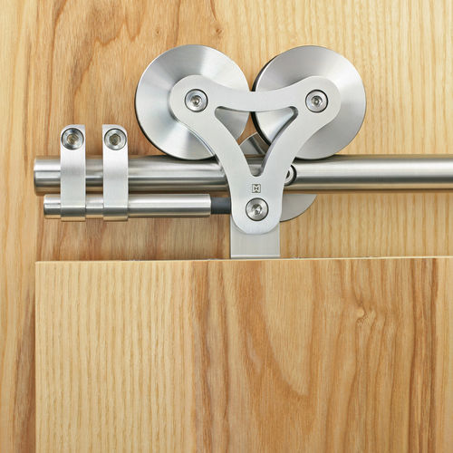 Sistema scorrevole in acciaio inossidabile - DUPLEX S ST.1017.DS - MWE Edelstahlmanufaktur - per porta in legno