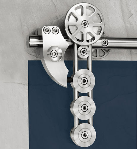 Sistema scorrevole in acciaio inossidabile - SPIDER ST.1033.SP - MWE Edelstahlmanufaktur - per porta in vetro / per porta in legno