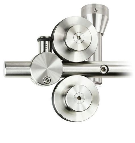 Sistema scorrevole in acciaio inossidabile - TWIN - MWE Edelstahlmanufaktur - per porta in vetro / per porta / per porta in legno