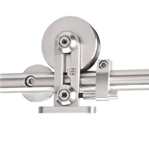 Sistema scorrevole in acciaio inossidabile - SUPRA ST.1009.SU - MWE Edelstahlmanufaktur - per porta in vetro / per porta in legno