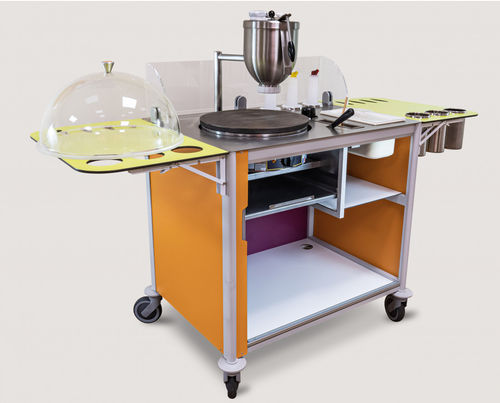 Carrello di servizio - 1C - CREPES DE France - contract / pieghevole / in alluminio