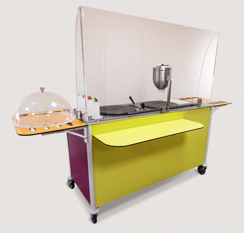 Carrello di servizio - 2C  - CREPES DE France - contract / pieghevole / in alluminio