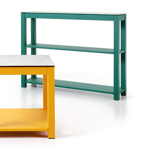 Consolle contemporanea - LOFT - MOBLIBERICA - in metallo / con supporto in metallo / rettangolare