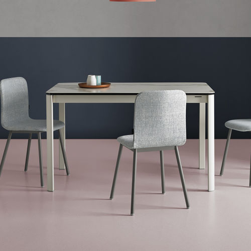 Tavolo da pranzo contemporaneo - PEPPER - MOBLIBERICA - in ceramica / con supporto in metallo / rettangolare