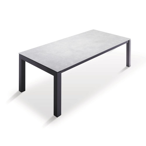 Tavolo contemporaneo - ENIX - MOBLIBERICA - in ceramica / con supporto in metallo / rettangolare