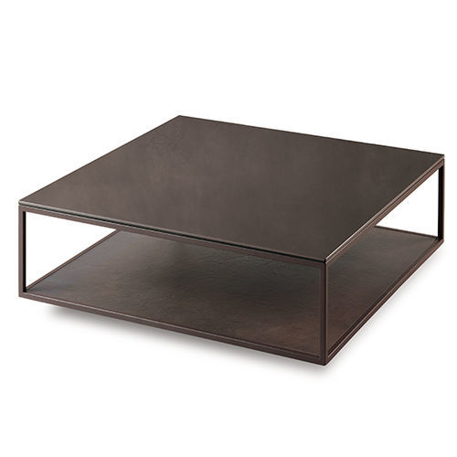 Tavolino basso contemporaneo - OM - MOBLIBERICA - in ceramica / con supporto in metallo / rettangolare