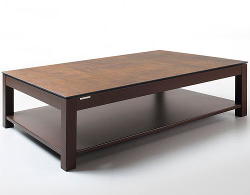 Tavolino basso contemporaneo - LOFT - MOBLIBERICA - in metallo / con supporto in metallo / rettangolare