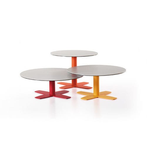 Tavolino basso contemporaneo - CROIX - MOBLIBERICA - in vetro / in metallo / in ceramica