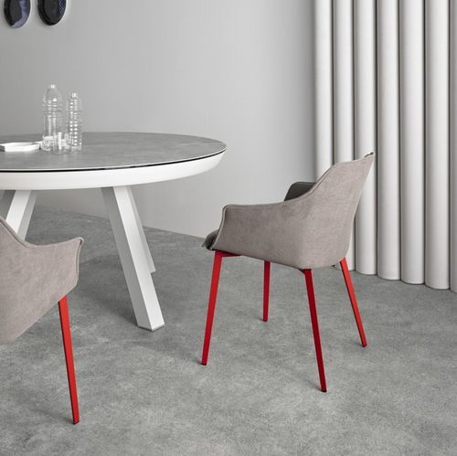 Sedia contemporanea - KEDUA  - MOBLIBERICA - da interno / in tessuto / con supporto in metallo