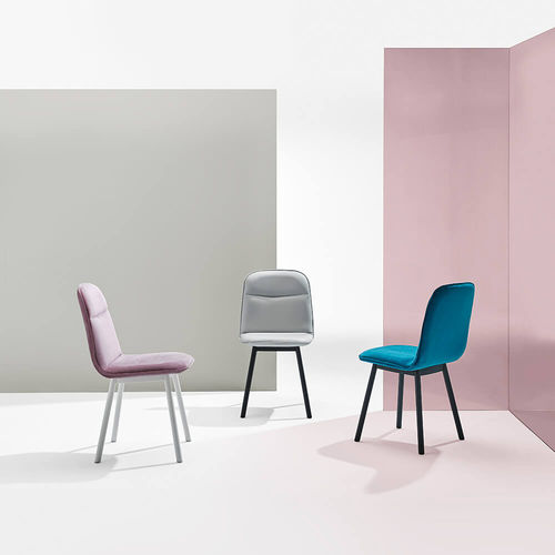 Sedia contemporanea - KÖLN  - MOBLIBERICA - da interno / in tessuto / con supporto in metallo
