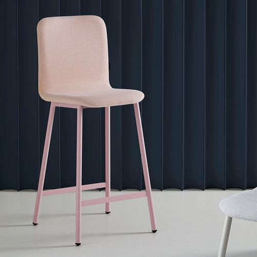 Sedia alta contemporanea - PEPPER - MOBLIBERICA - da interno / in tessuto / con supporto in metallo