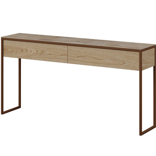 Consolle contemporanea - TERRA - MOBLIBERICA - in legno / con supporto in metallo / rettangolare
