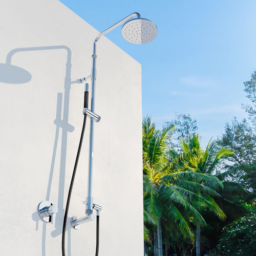 Doccia da esterno in acciaio inossidabile - WATERLINE : W0X1.E + MR1 - Fontealta